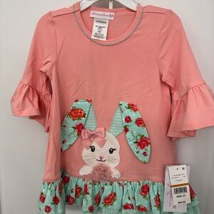 Bonnie Jeans girls Bunny top outfit floral set 3T Easter Spring outfit NWT